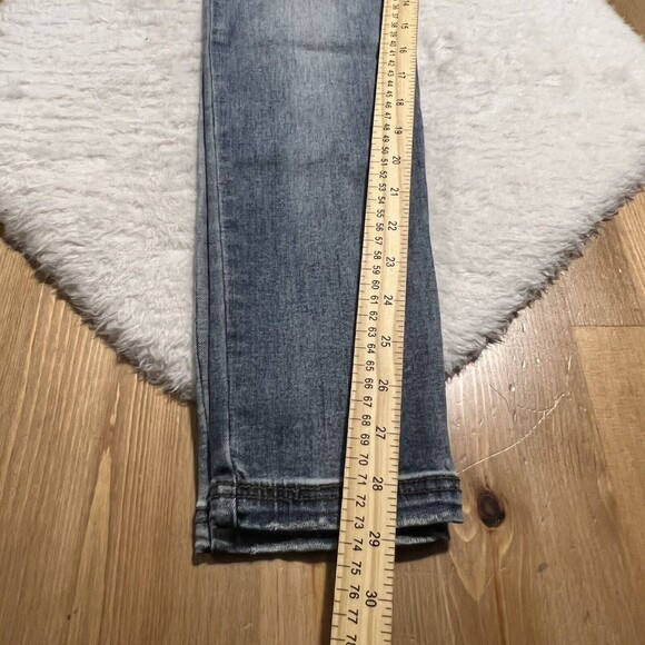 Coco + Carmen OMG Distressed Skinny Ankle Jeans Light Wash Pull On Pants Sz S - Picture 11 of 11
